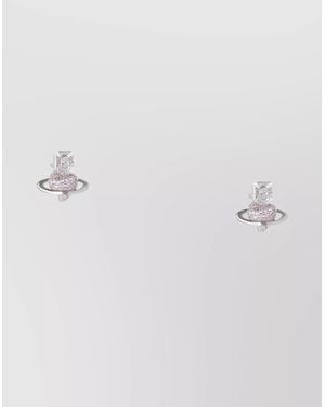 Vivienne Westwood｜ (HEATHER STUD EARRINGS (6201036R 01P Vivienne Westwood Heather Silver Cubic Zirconia Stud