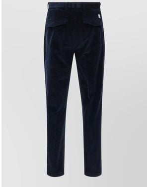 Department 5 Corduroy Cropped Straight-Leg Trousers - Blue