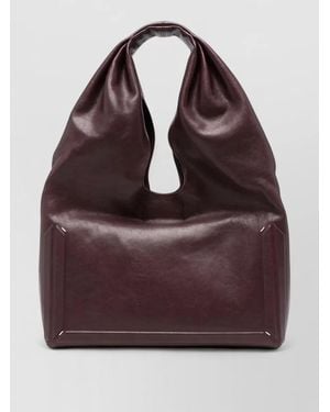 Maison Margiela Leather Tote Bag - Purple