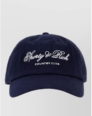 Sporty & Rich Cotton Baseball Cap - Blue