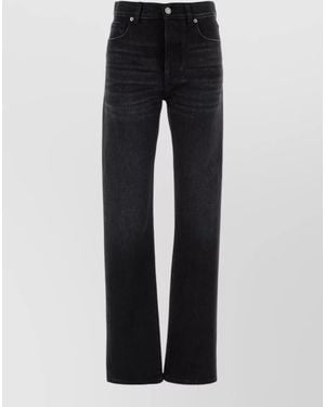 Fendi High Rise Wide Leg Denim Jeans - Black