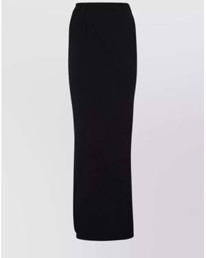 Jacquemus High-Waisted Maxi Length Plain Skirt - Black