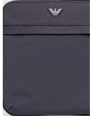 Emporio Armani Logo Crossbody Bag - Blue
