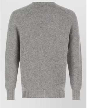 Ma'ry'ya Cashmere Virgin Wool Crewneck Jumper - Grey