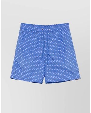 Paul & Shark Shark Print Swim Shorts - Blue
