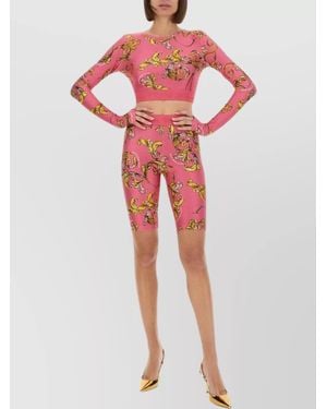 Versace Jeans Couture Printed Cropped Top - Red