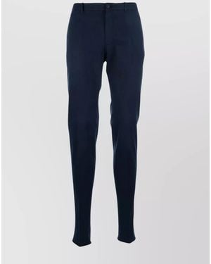 Incotex Trousers With Back Pocket And Elastic Waistband - Blue