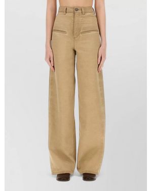 Uma Wang Wide-Leg Trousers - Natural