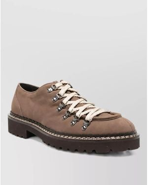 Doucal's Leather Low-Top Sneakers - Brown