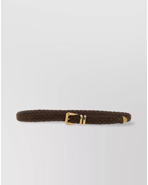 Brunello Cucinelli Leather Woven Belt - Multicolour