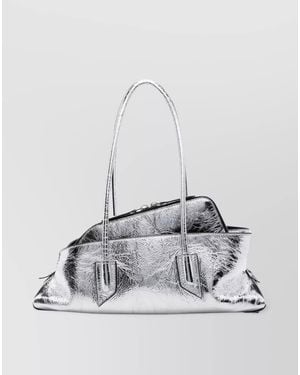 The Attico Small Round Handle Shoulder Bag - White