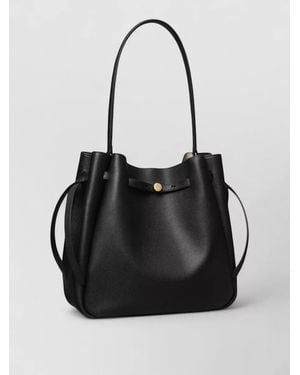 Tory Burch Romy Large Leather Shoulder Bag - Black