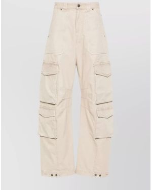 Golden Goose Trousers Straight Leg Multiple Pockets - Natural