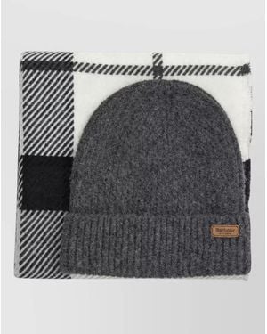 Barbour Beanie And Scarf Set - Gray