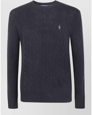Polo Ralph Lauren Long Sleeve Pullover Cable Knit Design - Blue