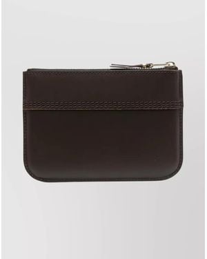 Comme des Garçons Round Leather Coin Pouch Zip - Black