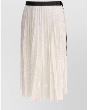 Sacai Pleated Skirt - Natural
