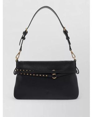 Pinko Mini Shoulder Bag Adjustable Strap Studs - Black