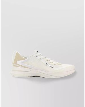 Lanvin Streamlined Low-Top Round Toe Trainers - White