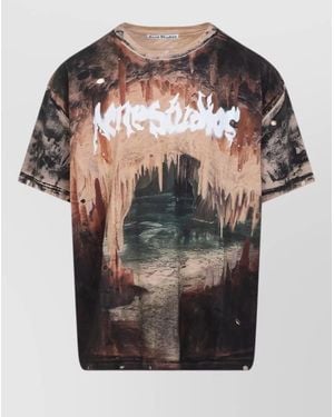 Acne Studios Cotton Graphic-Print Relaxed-Fit T-Shirt - Multicolour