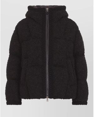 Moncler Wool Puffer Jacket Cristallin - Black
