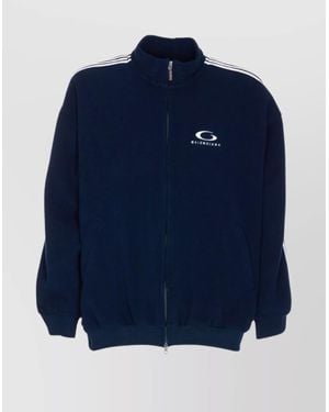 Balenciaga Jacket High Collar Side Pockets - Blue