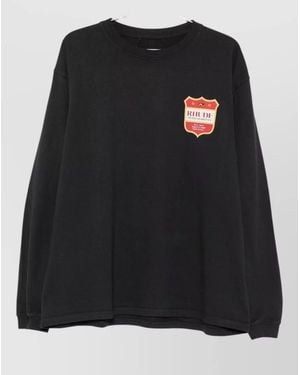 Rhude Printed Cotton Long-Sleeve T-Shirt - Black