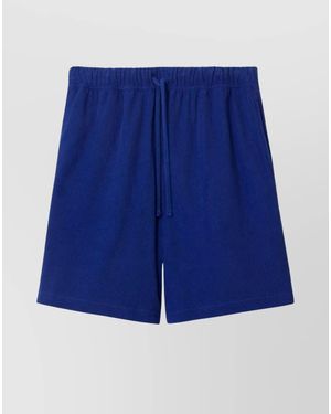 Burberry Cotton Towelling Shorts - Blue