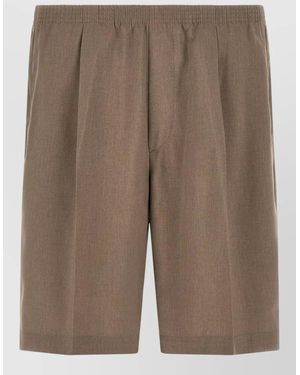 Cellar Door Arno Bermuda Shorts Multiple Pocket Design - Brown