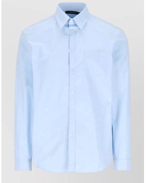 Gucci Cotton Long-Sleeve Shirt - Blue