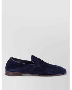 Brunello Cucinelli Leather Penny Loafers - Blue
