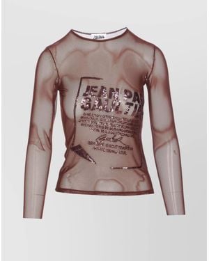 Jean Paul Gaultier Graphic Print Long Sleeve Crewneck Top - Multicolor