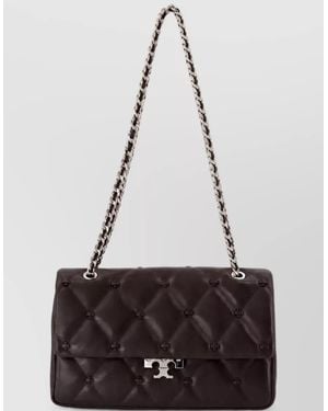 Tory Burch Bunny Knot Leather Clutch Bag - White