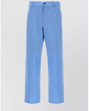 Marni Regular-Fit Straight-Leg Trousers - Blue