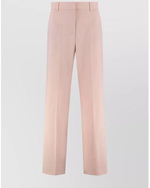 Weekend by Maxmara Wide-Leg Pants With Buttoned Back Pockets - Pink