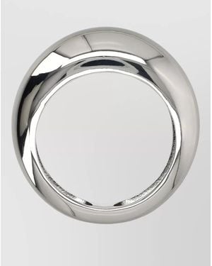 Frankie Shop Elenna Bold Rounded Sculptural Rigid Bangle Bracelet - Grey