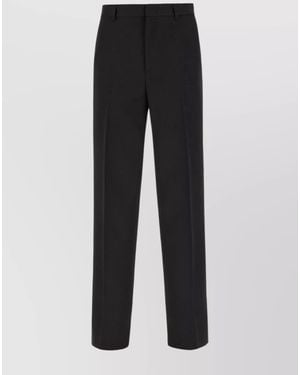 Gucci Wool Trousers With Back Pockets And Belt Loops - Black