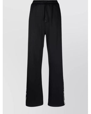 DSquared² Logo-Tape Wide-Leg Track Trousers - Black