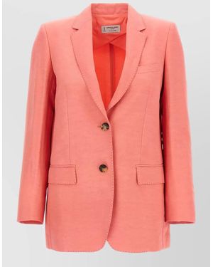 Alberto Biani America Blazer Tailored Jacket Back Vent - Pink
