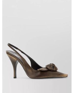 Prada Leather Mules - Brown