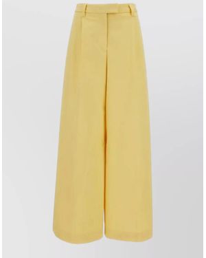 Thelatest Cotton Wide-Leg Trousers - Yellow
