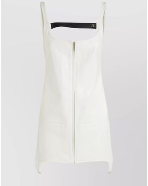 Courreges Vinyl Sleeveless Mini Dress - White