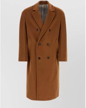 Gucci Wool Regular-Fit Double-Breasted Coat - Brown