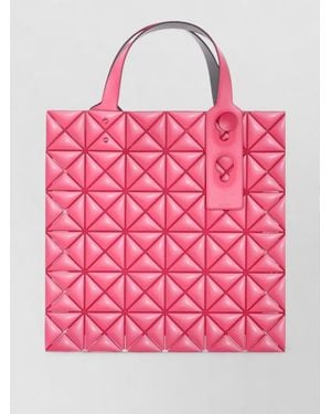 Issey Miyake Shoulder Bag Quilted Design Top Handles - Pink