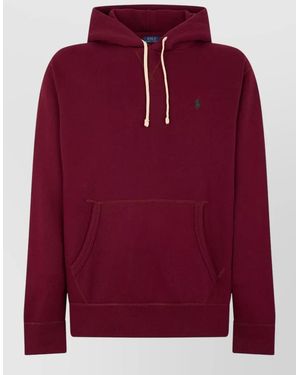 Polo Ralph Lauren Hooded Sweatshirt Soft Fabric Relaxed Fit - Red