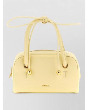 Furla Poppy S Shoulder Bag Top Handles Strap - Metallic