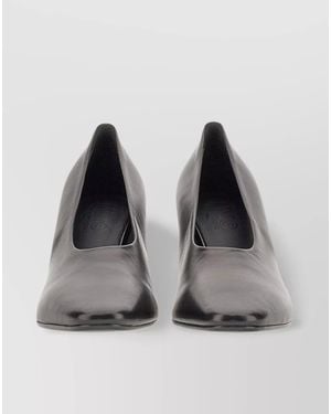 MM6 by Maison Margiela Leather Court Shoes - Brown