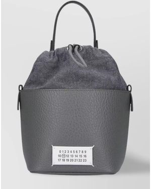Maison Margiela Leather Bucket Bag - Grey