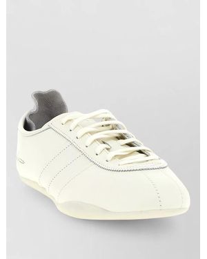 Y-3 Tokyo Lace Up Low Top Trainers Heel - Natural