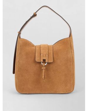 Hogan H-Bag Suede Shoulder Bag - Brown